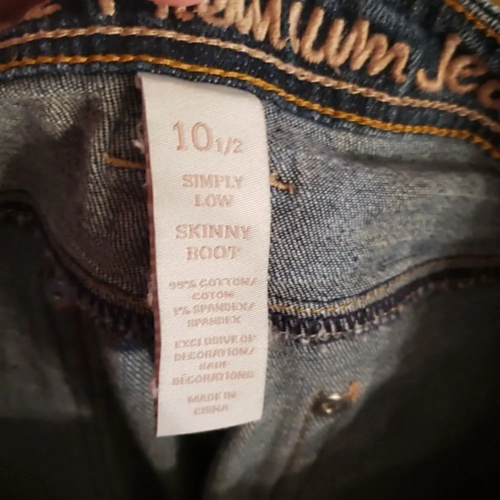 EUC Justice Girls Jeans Sz 10 1/2